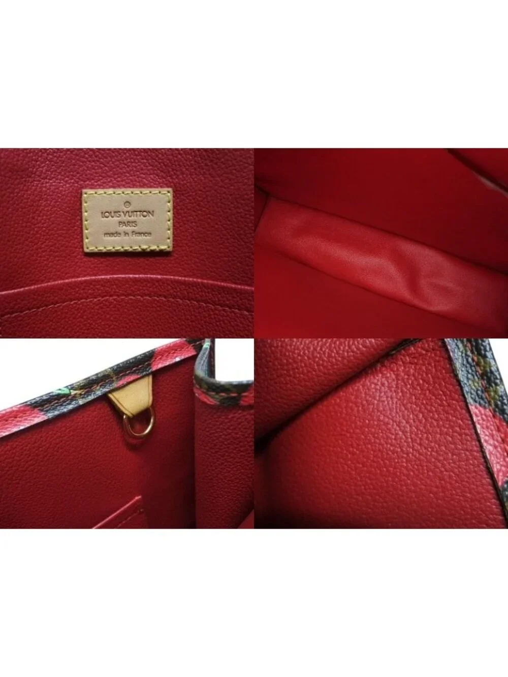 Louis Vuitton Monogram Cherry Sac Plat Tote Bag Brown Takashi Murakami Summer